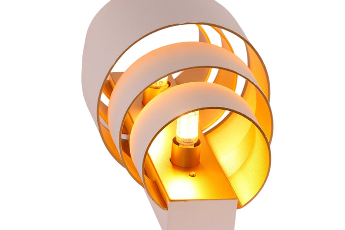 Artdelight Wandlamp Rolls Wit-Goud 2 x G9 fitting Hoogte 22cm