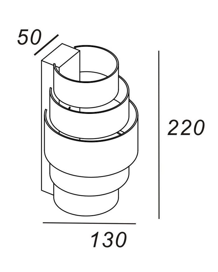 Artdelight Wandlamp Rolls Wit-Goud 2 x G9 fitting Hoogte 22cm