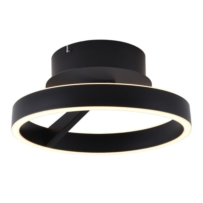 Freelight Plafondlamp Pilota Zwart 23W  incl. 3 Step DimmerØ 30 cm