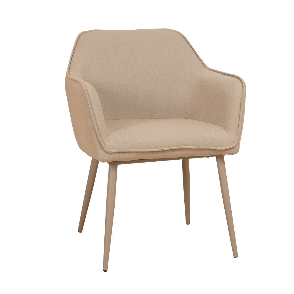 Bronx71 Scandinavische eetkamerstoel Elin taupe gerecyclede stof -