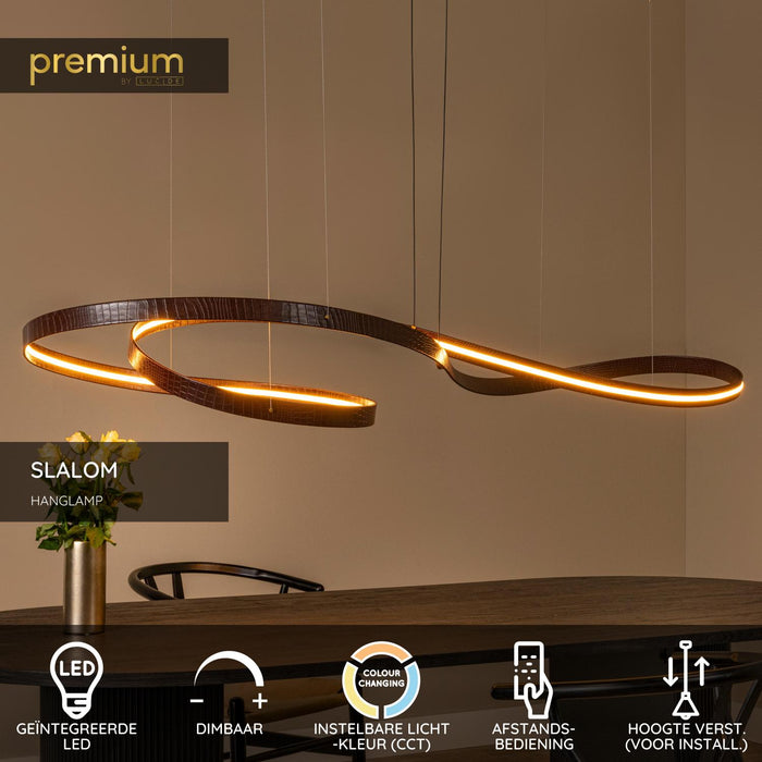 Lucide Premium SLALOM Hanglamp - Koffie