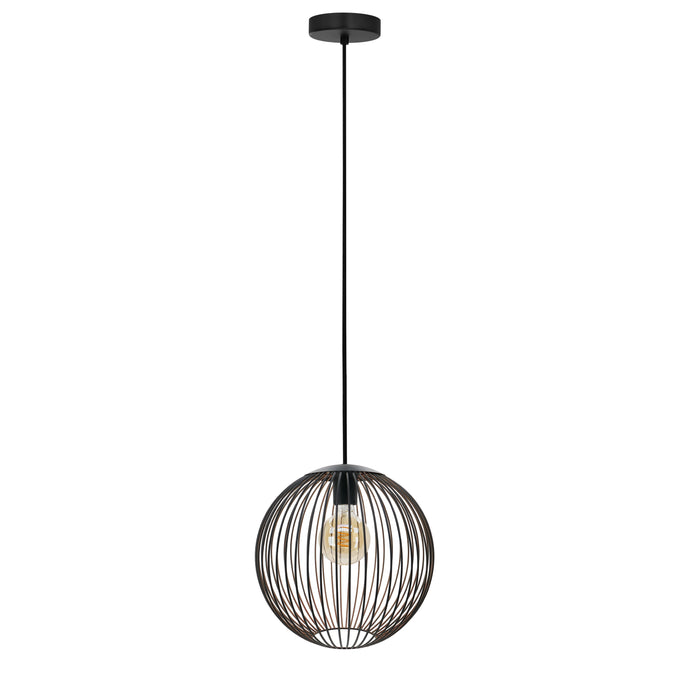 EGLO Almanzora Hanglamp - E27 - Ø 32 cm - Staal - Zwart|Koper