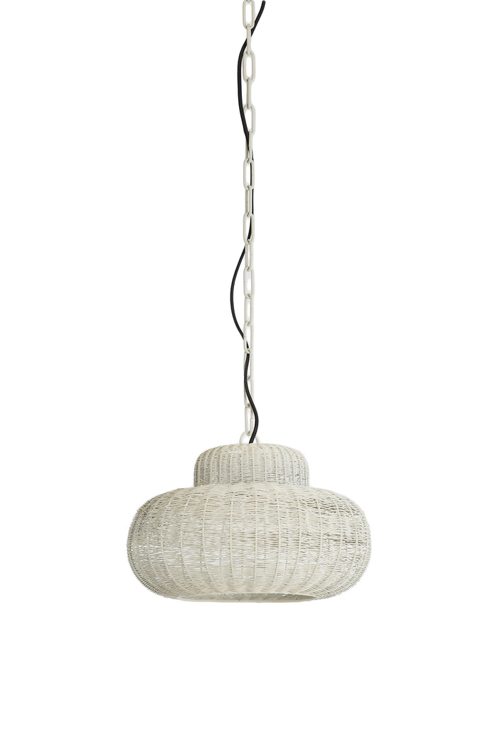 Light & Living - Hanglamp PIEDRA - Ø35x21.5cm - Wit