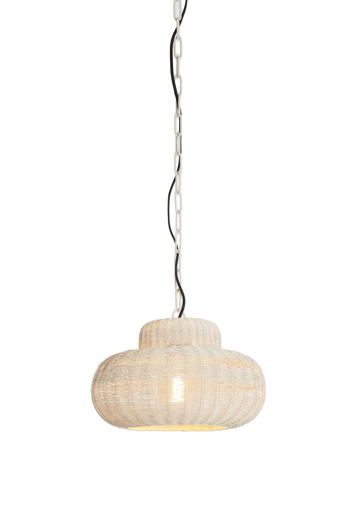 Light & Living - Hanglamp PIEDRA - Ø35x21.5cm - Wit