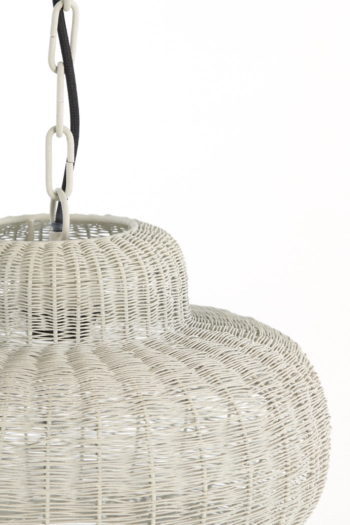 Light & Living - Hanglamp PIEDRA - Ø35x21.5cm - Wit
