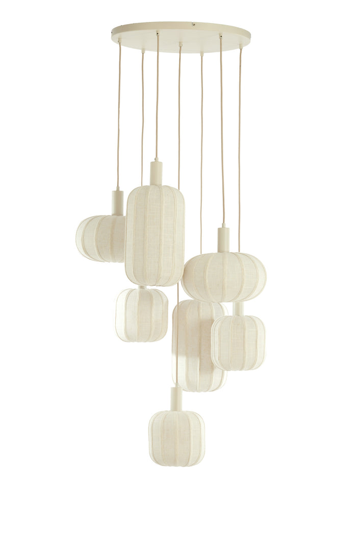 Light & Living - Hanglamp TUFIA - Ø53x34 cm - Wit