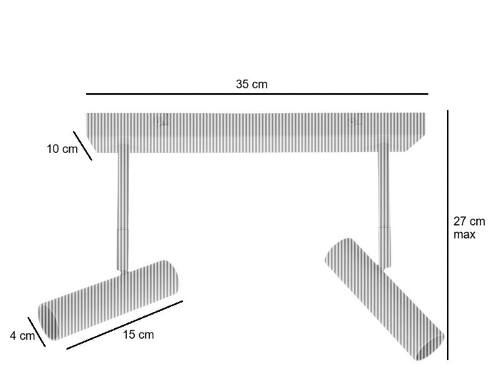 Freelight Spot Undici Beige Crème excl. Mini GU10 2-lichts Balk