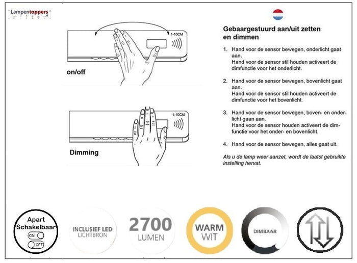 Steinhauer Hanglamp Fluxy Zwart Easy-lift & Sensor-Dimmer L 120 cm