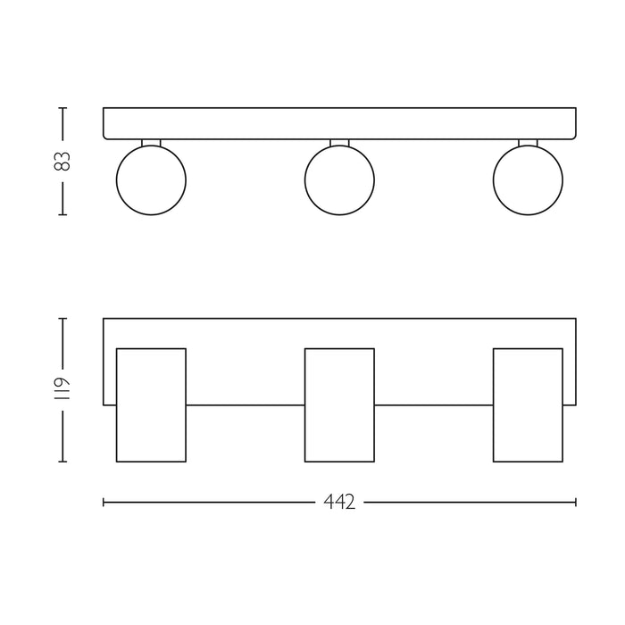 Philips Idris Opbouwspot - Plafondspots Incl. SceneSwitch LED Lamp