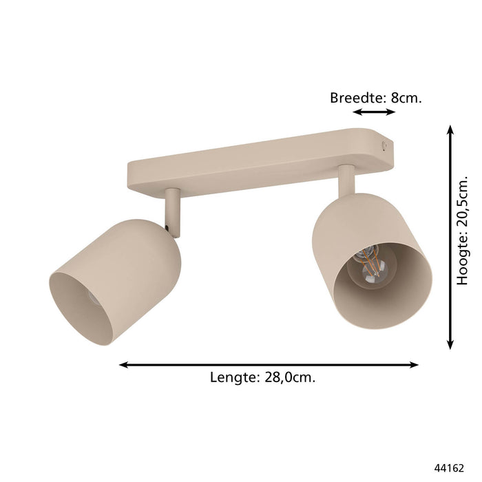EGLO Tilston Spot - E14 - 28 cm - Zandkleur - Kantelbaar