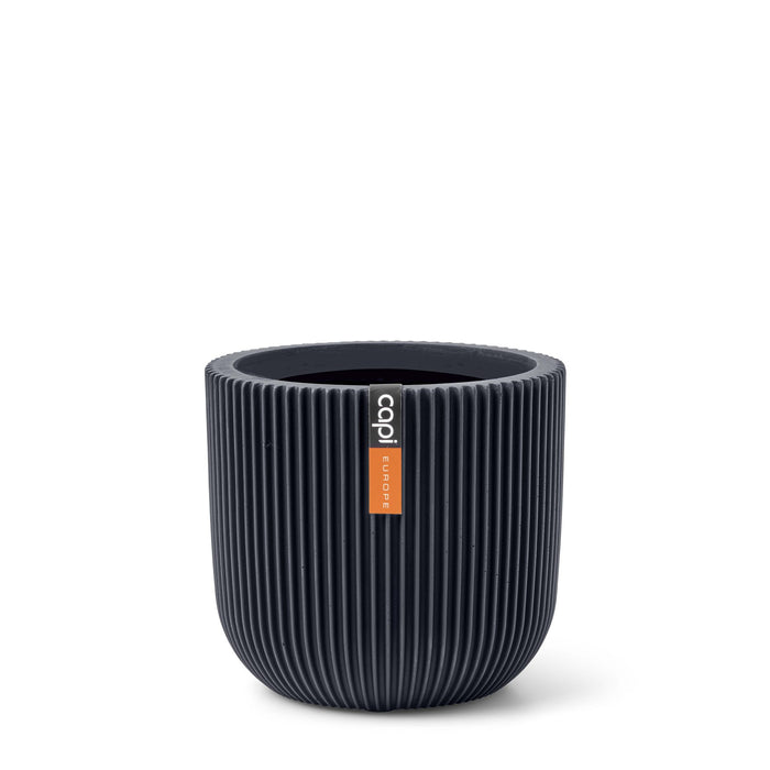 Capi Europe - Pot bol Groove  - 14x13 - Grafietgrijs