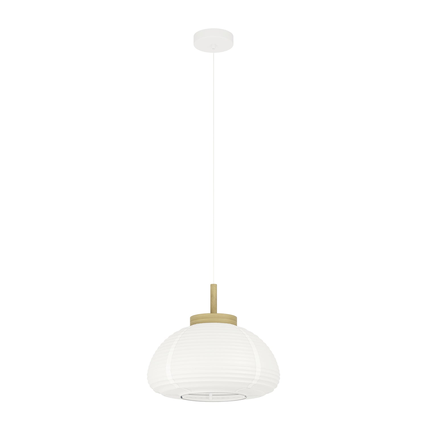 EGLO Summerhill Hanglamp - E27 - Ø 40 cm - Hout & Papier - Wit