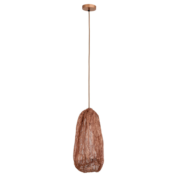PTMD Maitia Copper Rough Looking Fabric Ceiling Lamp