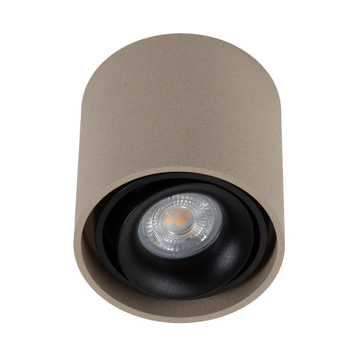 KS Verlichting Oliver Opbouwspot Rond Champagne