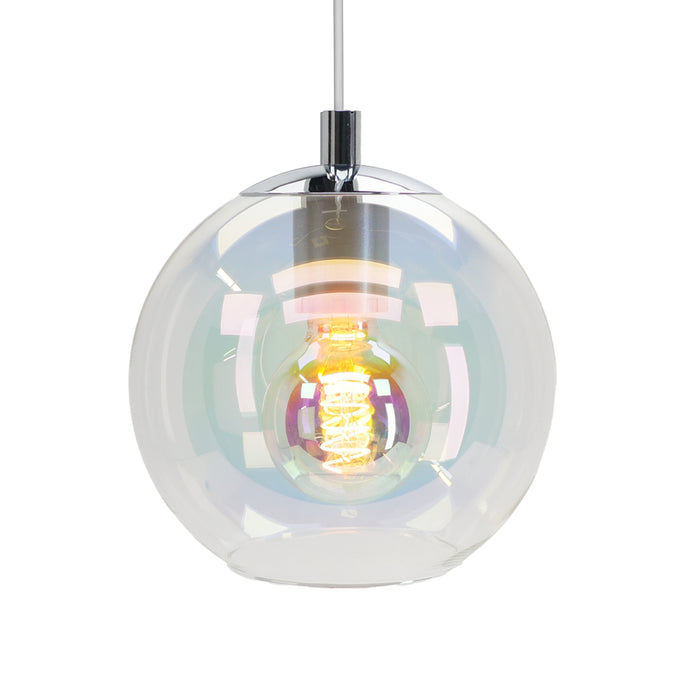 EGLO Ariscani 2 Hanglamp - E27 - Ø 42,5 cm - gekleurd glas - Chroom