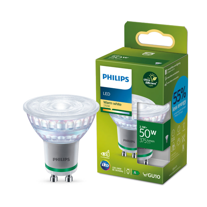 Philips Ultra Efficient LED spot - 50W - GU10 - Warmwit licht