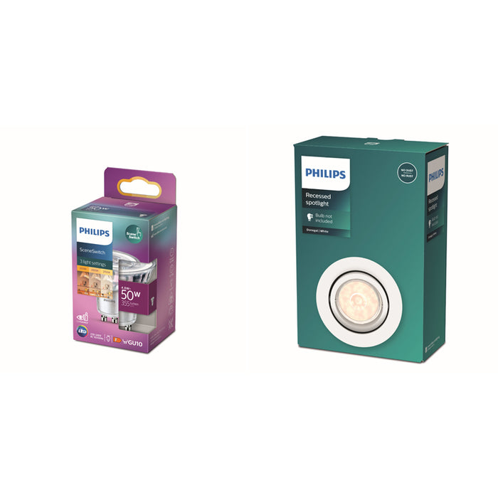 Philips Donegal Inbouwspot - Incl. SceneSwitch LED Lamp - 1-Lichts