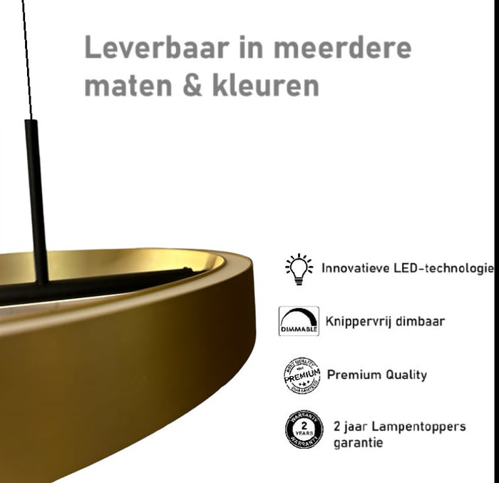Freelight Hanglamp Livello Goud Led 47Watt Ø 60cm