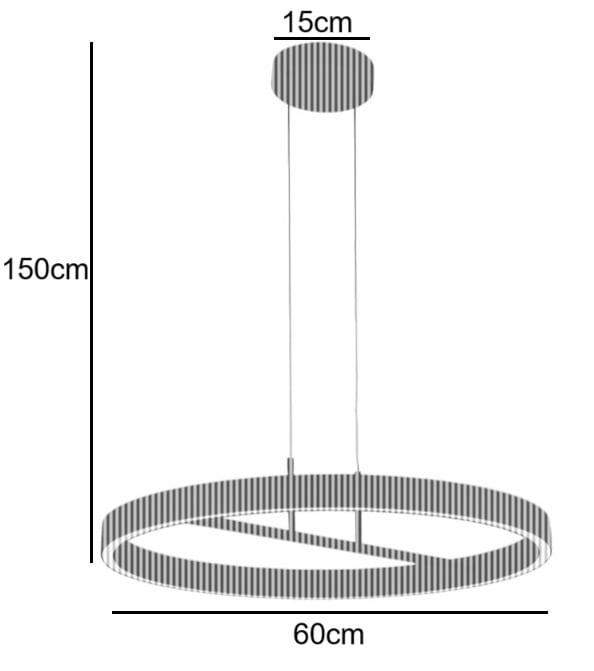 Freelight Hanglamp Livello Goud Led 47Watt Ø 60cm