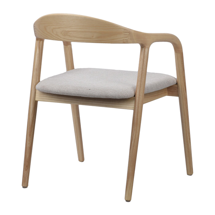 by fonQ Brune Eetkamerstoel - Eiken - Greige