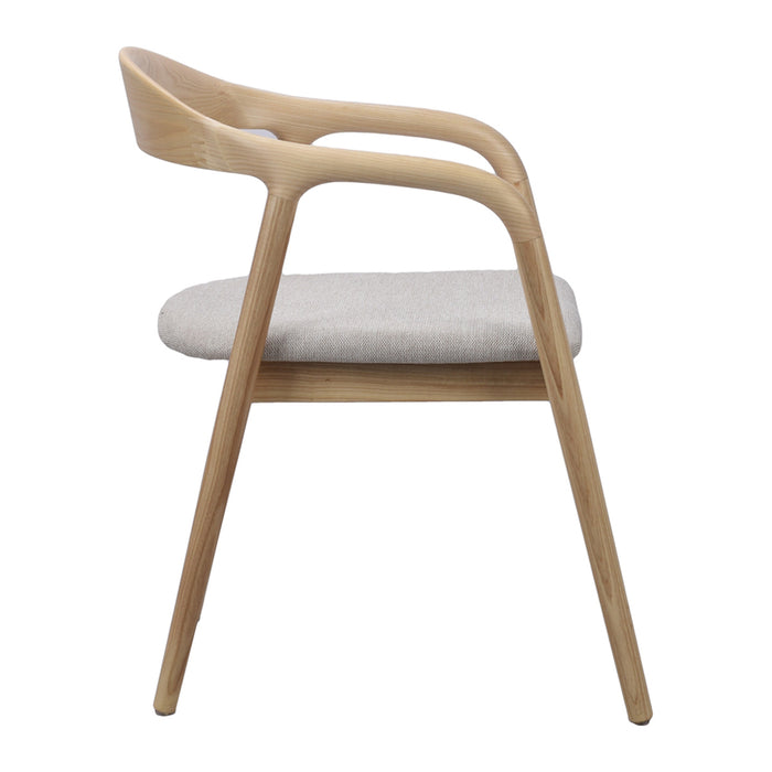 by fonQ Brune Eetkamerstoel - Eiken - Greige