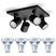 Philips Runner Opbouwspot - Incl. Philips LED Lamp - 4 Spots