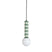 Leitmotiv - Hanglamp Rayado - Jungle green & grayed jade