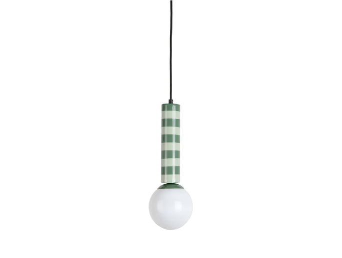 Leitmotiv - Hanglamp Rayado - Jungle green & grayed jade
