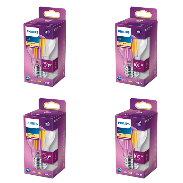Philips Voordeelverpakking E27 - LED Standaardlamp - Set van 4 Stuks