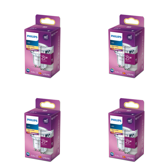 Philips Voordeelverpakking GU10 - LED Spotlamp - Set van 4 Stuks
