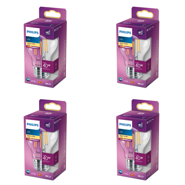 Philips Voordeelverpakking E27 - LED Standaardlamp - Set van 4 Stuks