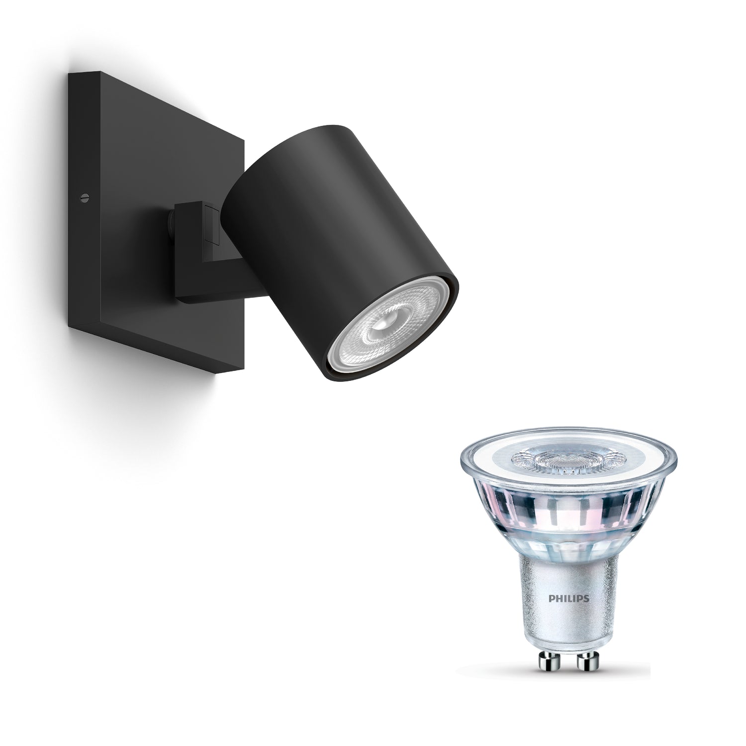 Philips Runner Opbouwspot - Incl. Philips LED Lamp - Wandspot - 1 Spot