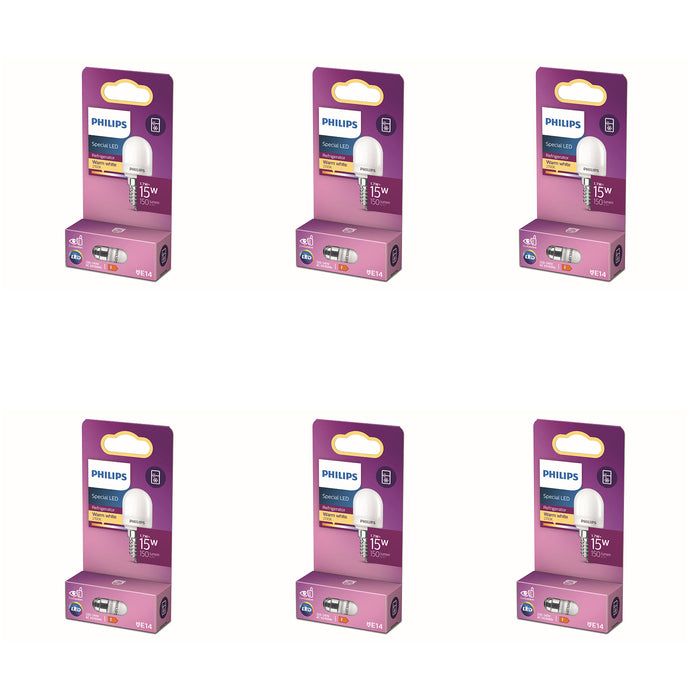 Philips Voordeelverpakking E14 - LED Koelkastlamp - Set van 6 Stuks