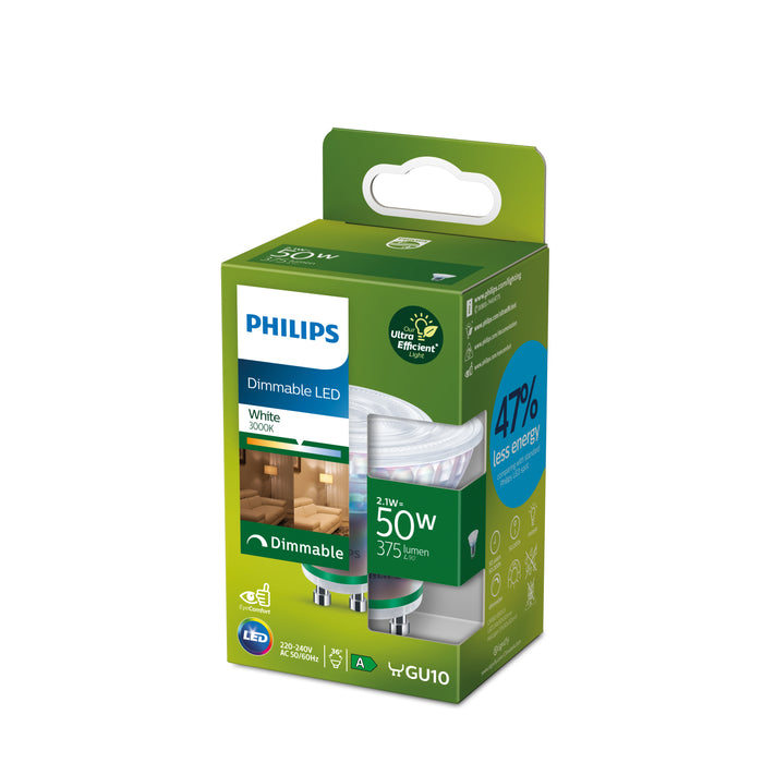 Philips Ultra Efficient LED spot - 50W - GU10 fitting - Helderwit licht - Dimbaar