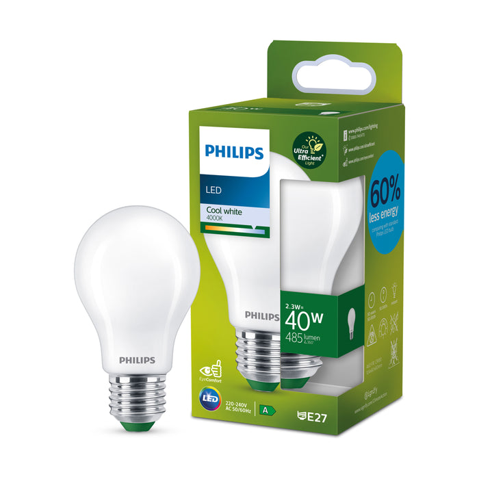 Philips Ultra Efficient LED lamp Mat - 40W - E27 - Koelwit licht