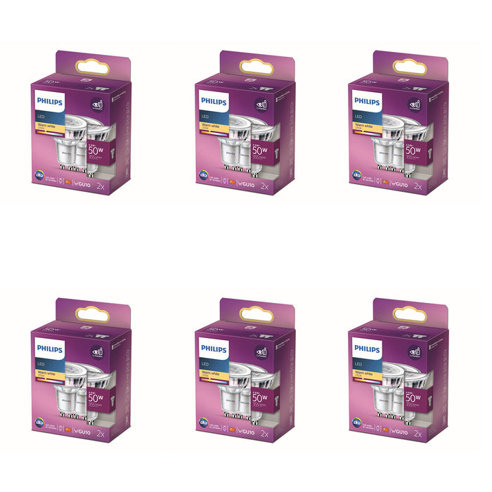 Philips Voordeelverpakking GU10 - LED Spotlamp - Set van 12 Stuks