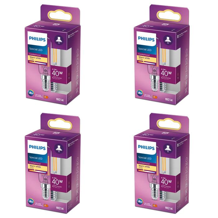 Philips Voordeelverpakking E14 - LED Afzuigkaplamp - Set van 4 Stuks