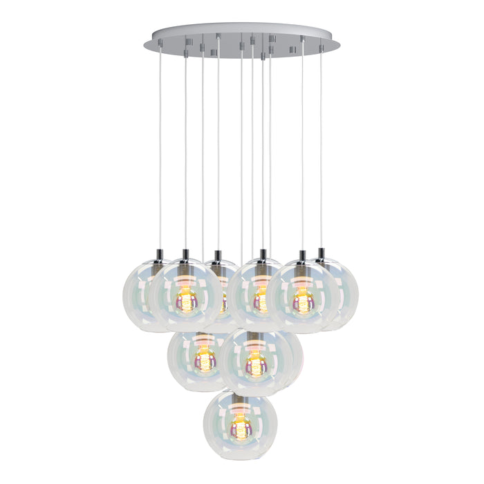 EGLO Ariscani 2 Hanglamp - E27 - Ø 65,5 cm - gekleurd glas - Chroom