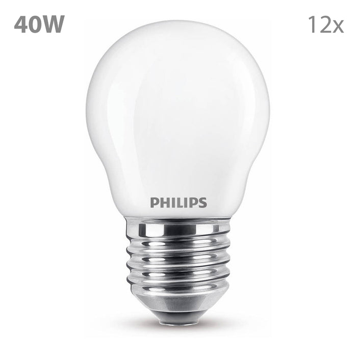 Philips Voordeelverpakking E27 - LED Kogellamp - Set van 12 Stuks