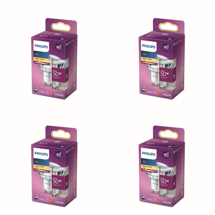 Philips Voordeelverpakking GU10 - LED Spotlamp - Set van 4 Stuks
