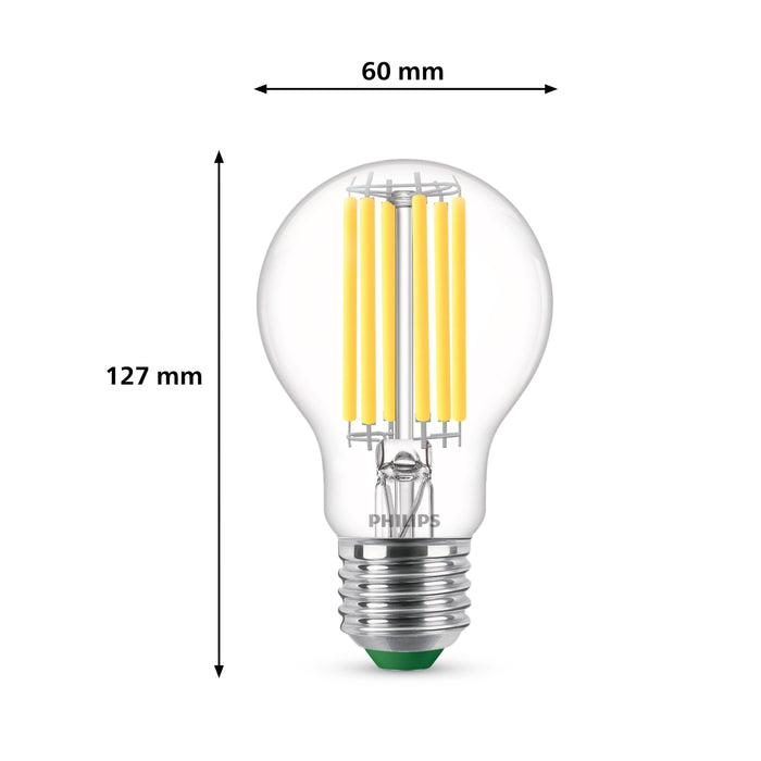 Philips Ultra Efficient LED lamp Transparant - 75 W - E27 - Koelwit licht
