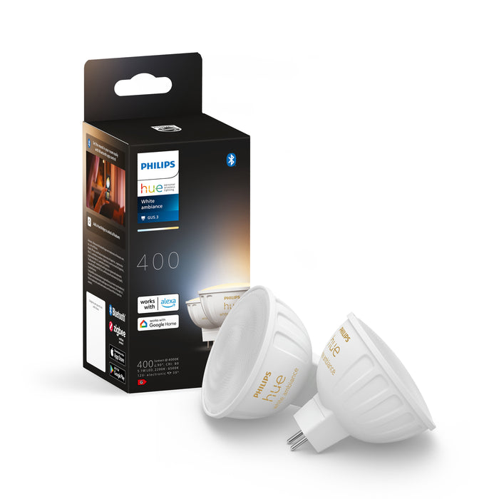 Philips Hue spot - warm-tot koelwit licht - 2 pack - MR16