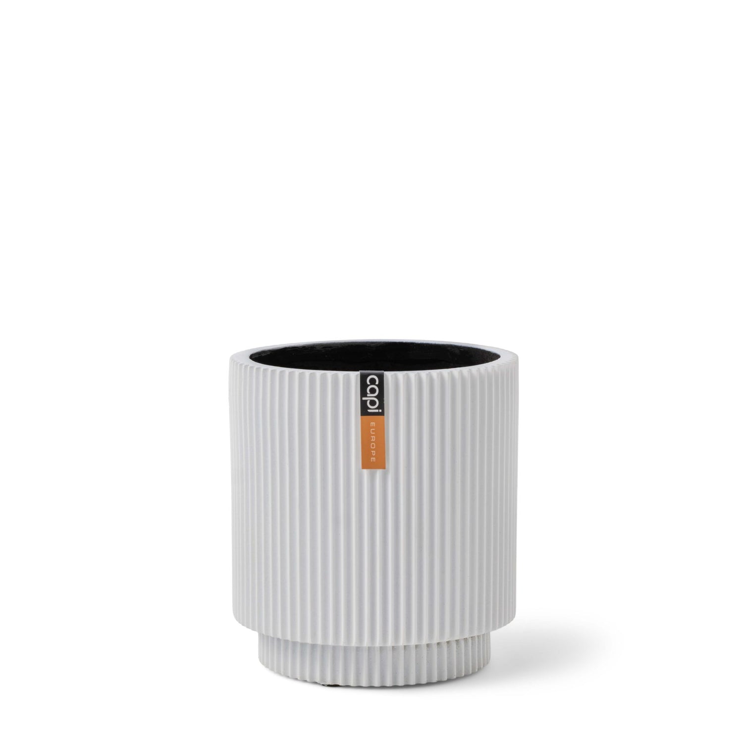 Capi Europe - Vaas cilinder Groove  - 19x21 - Wit