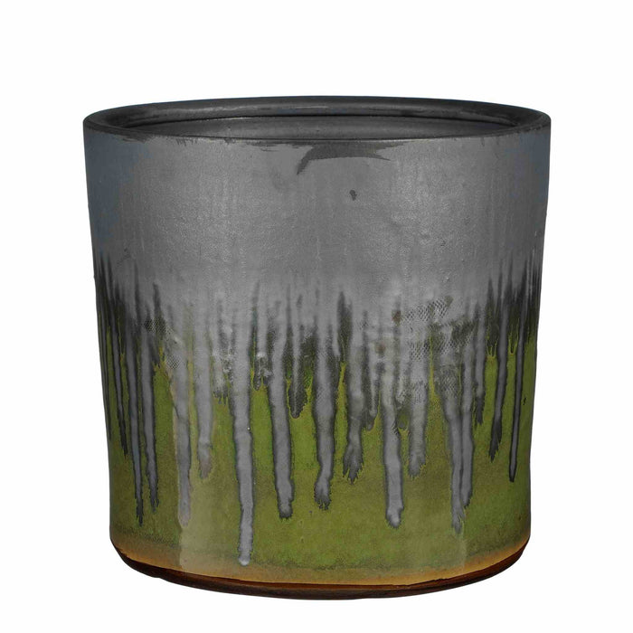 Mica Decorations Bloempot Luxy - 32x32x31 cm - Terracotta - Groen