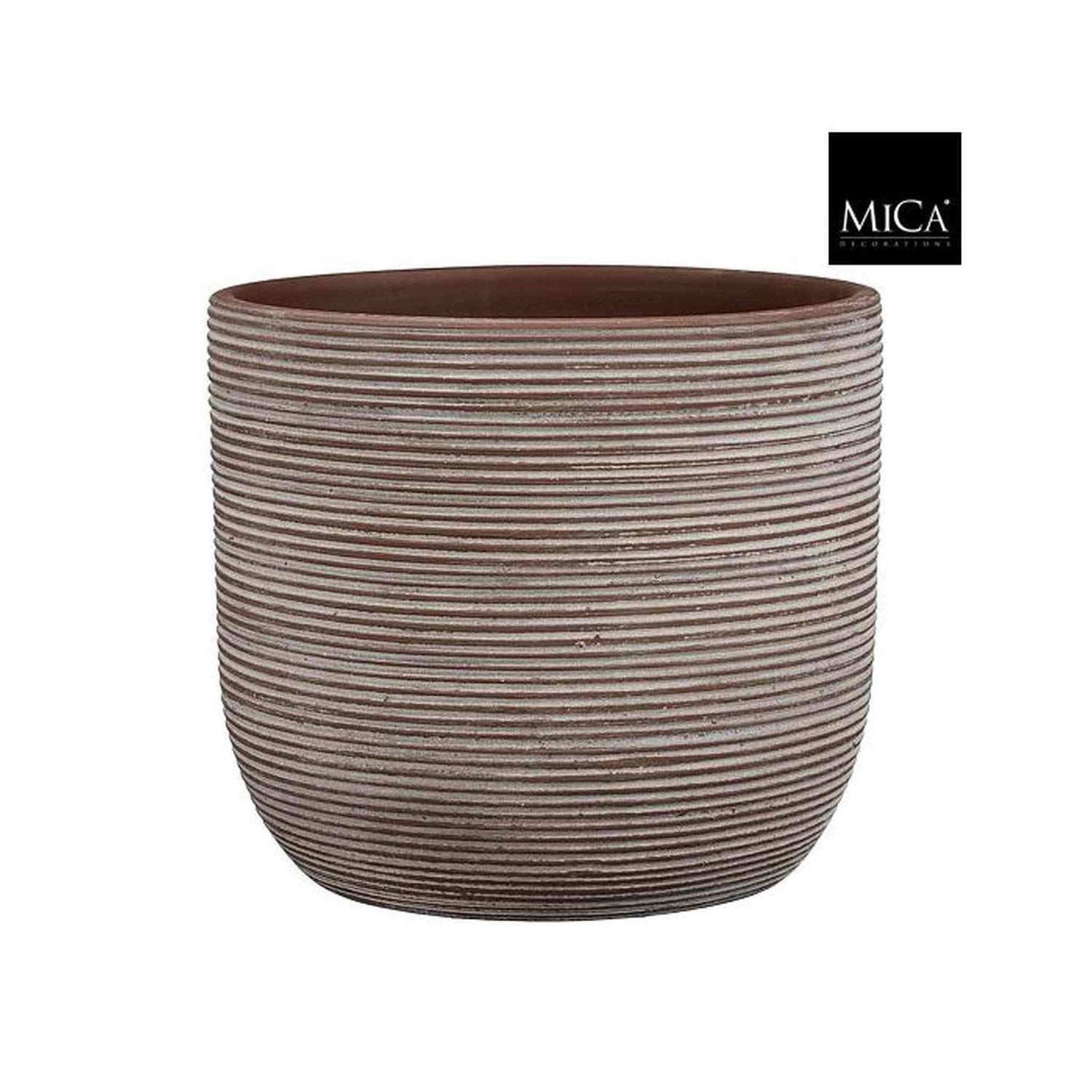 Mica Decorations Bloempot Samuel - 28x28x26 cm - Terracotta - Bruin