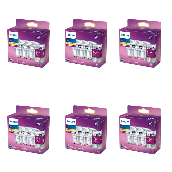 Philips Voordeelverpakking GU10 - LED Spotlamp - Set van 18 Stuks