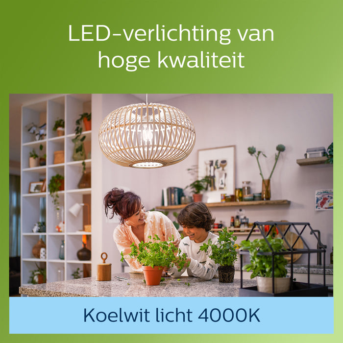 Philips LED lamp Transparant - 40 W - E27 - koelwit licht