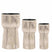 Mica Decorations Bloempot Merida - 36x36x65 cm - Katoen - Beige- Set van 3