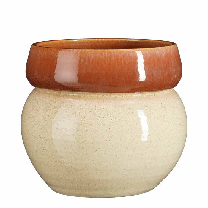 Mica Decorations Bloempot Joris - 24x24x21 cm - Terracotta - Oranje