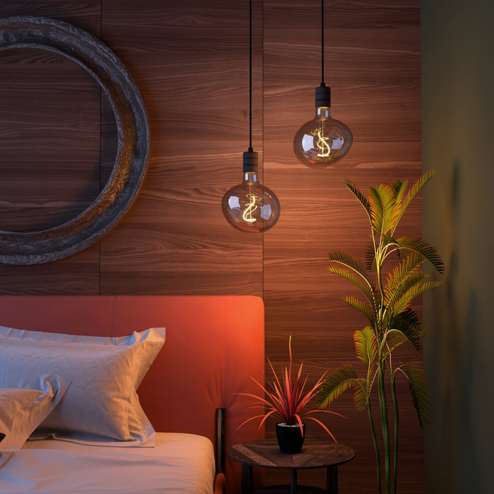 Calex Lichtbron E27  Pebble - Antraciet|Grijs - Glas